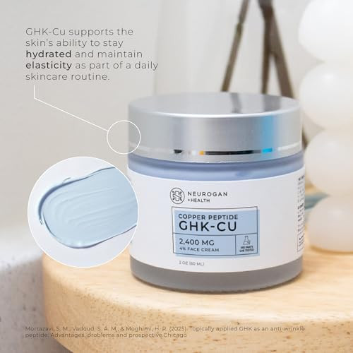 ghk-cu skin care products Neurogan GHK-Cu Copper Peptide Face Cream 4% Peptides for Skin Firmness &  Deep Hydration Daily