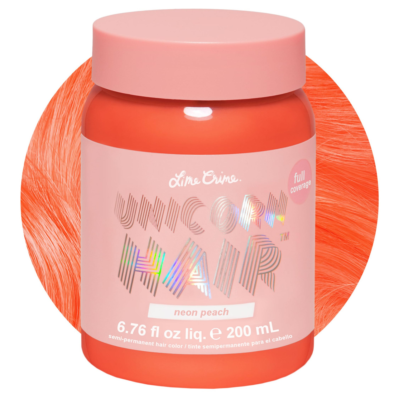Lime Crime Full Coverage Unicorn Hair Dye Neon Peach - Damage-Free