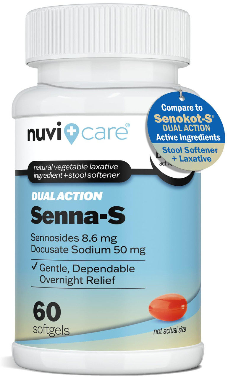 NUVICARE Senna-S Docusate Sodium (50mg) Stool Softener with