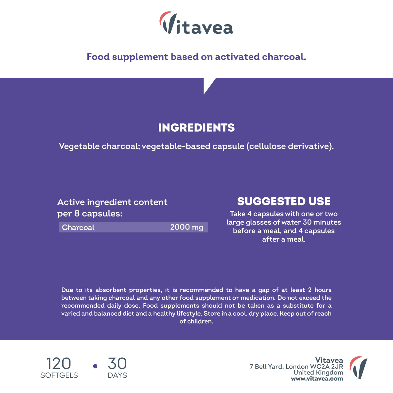 Activated Charcoal Capsules for Bloating & Gas Relief 2 | Buy at Kiwla