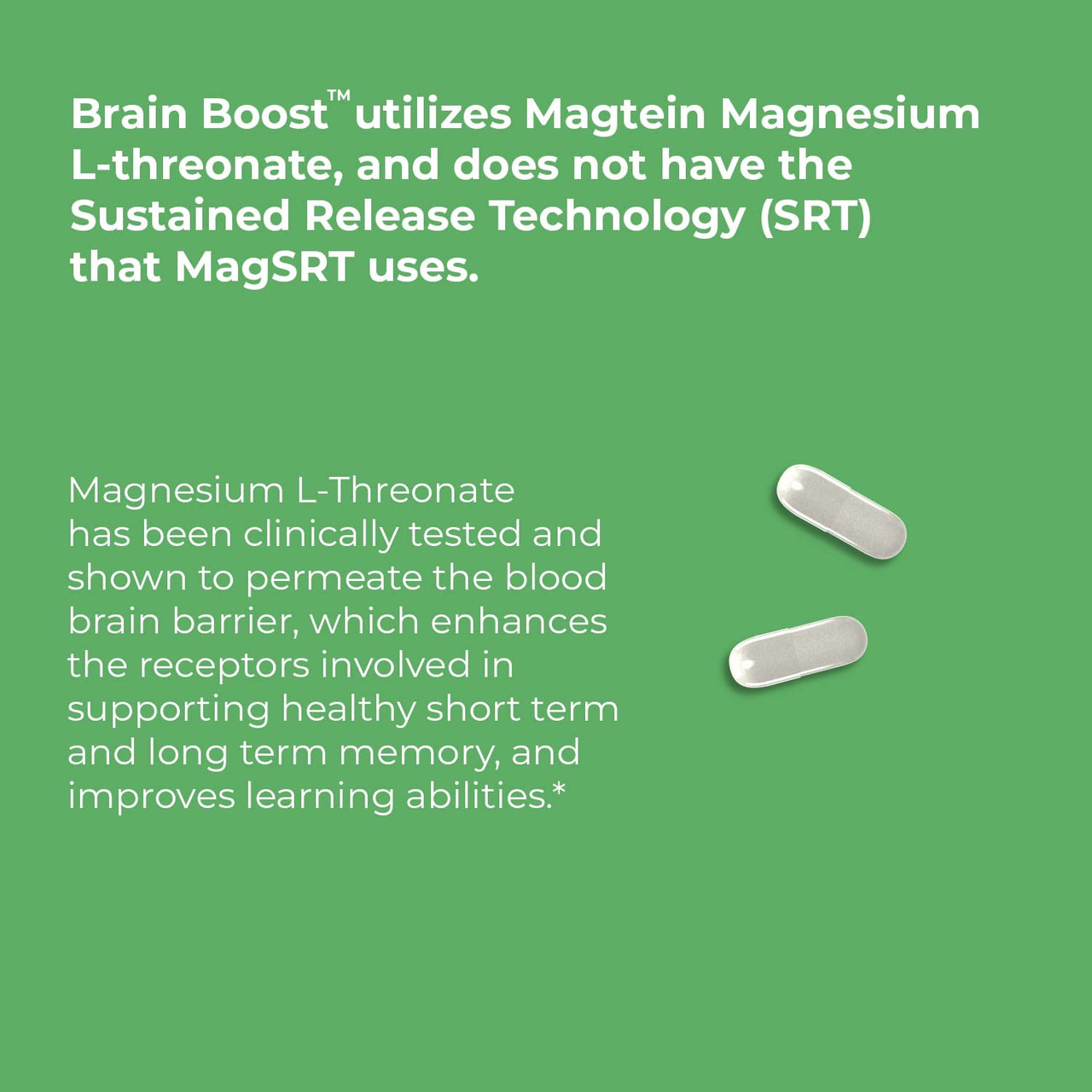 Jigsaw Health Brain Boost Magnesium LThreonate Supplement, 90 Capsules