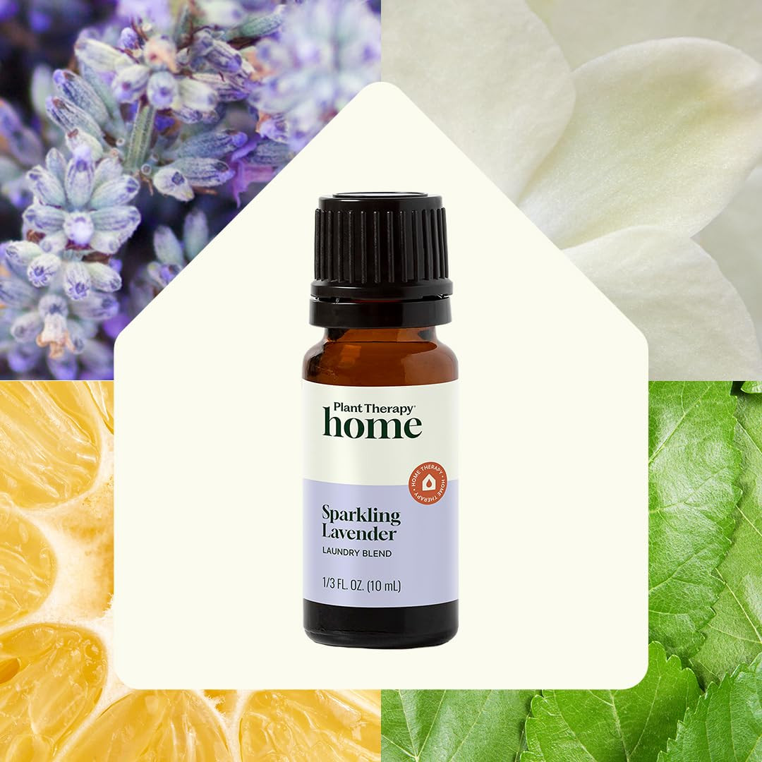 Plant Therapy Home Sparkling Lavender Laundry Essential Oil Blend 10 mL  (1/3 oz) Pure Undiluted