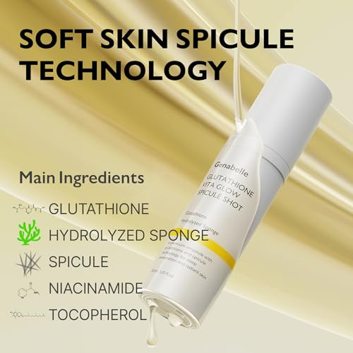 glutathione for microneedling Genabelle Vita Glow Spicule Shot 2000 Ppm Glutathione Effect With Spicules Boosted Vitamin C Clinically Proven كريم سيليماكس الاصلي Strengths:20 MG Asterwood Copper Peptides Serum