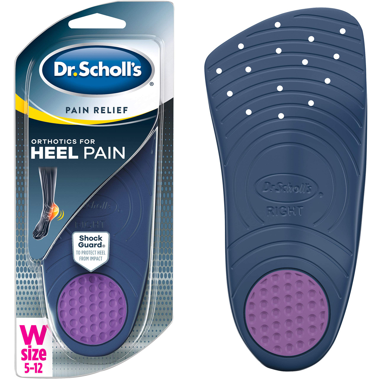 Scholls Pain Relief Orthotics for Heel for Women, Pair, Size 5-12