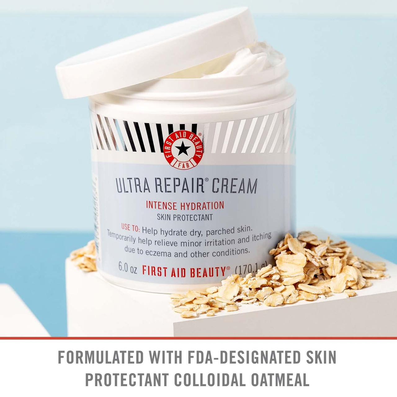 α PLUS REPAIR CREAM & UV PROTECT First Aid Beauty Ultra Repair Cream Intense Hydration Moisturizer