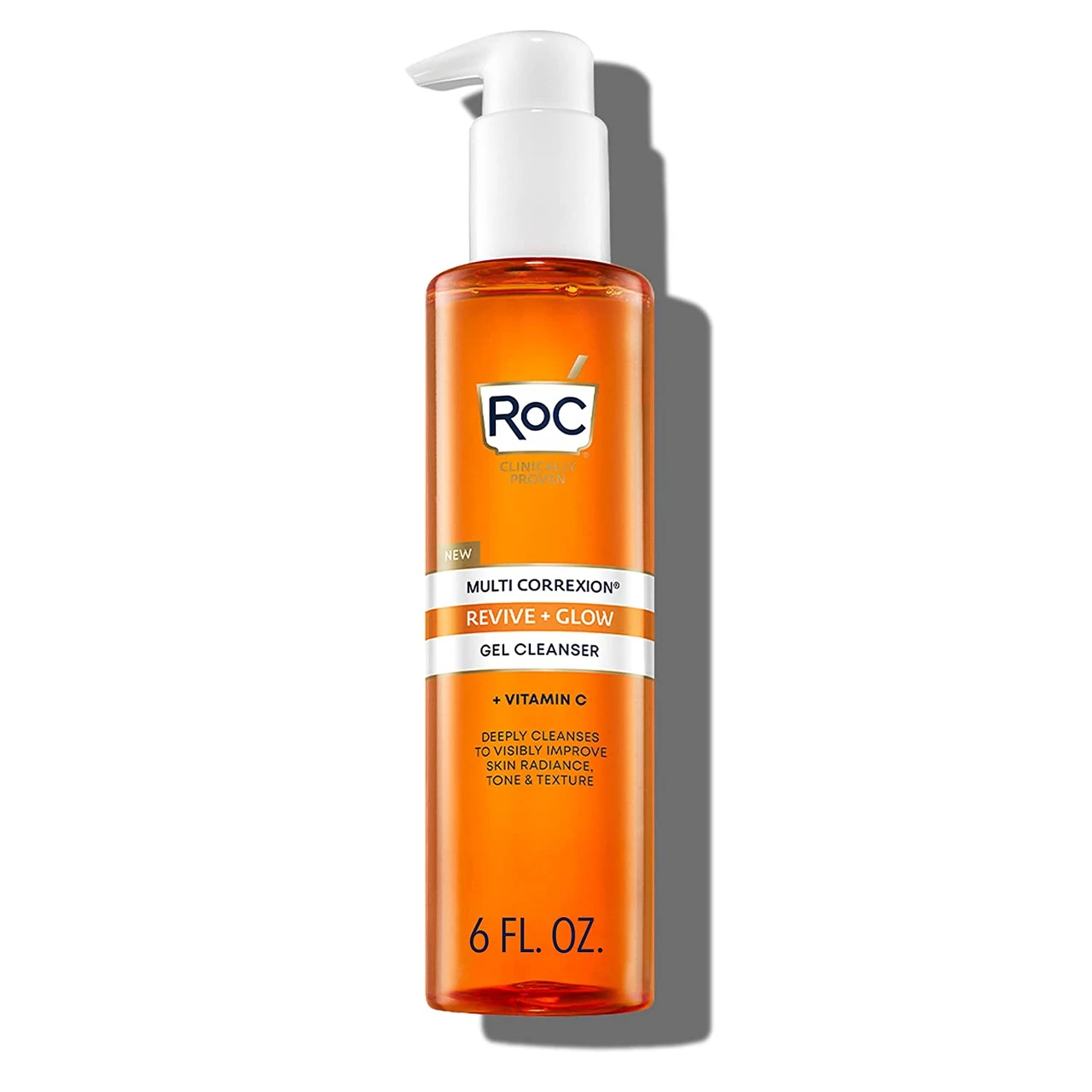 RoC Multi Correxion Revive + Glow Gel Cleanser with Vitamin C 6 fl oz (177 mL) product package