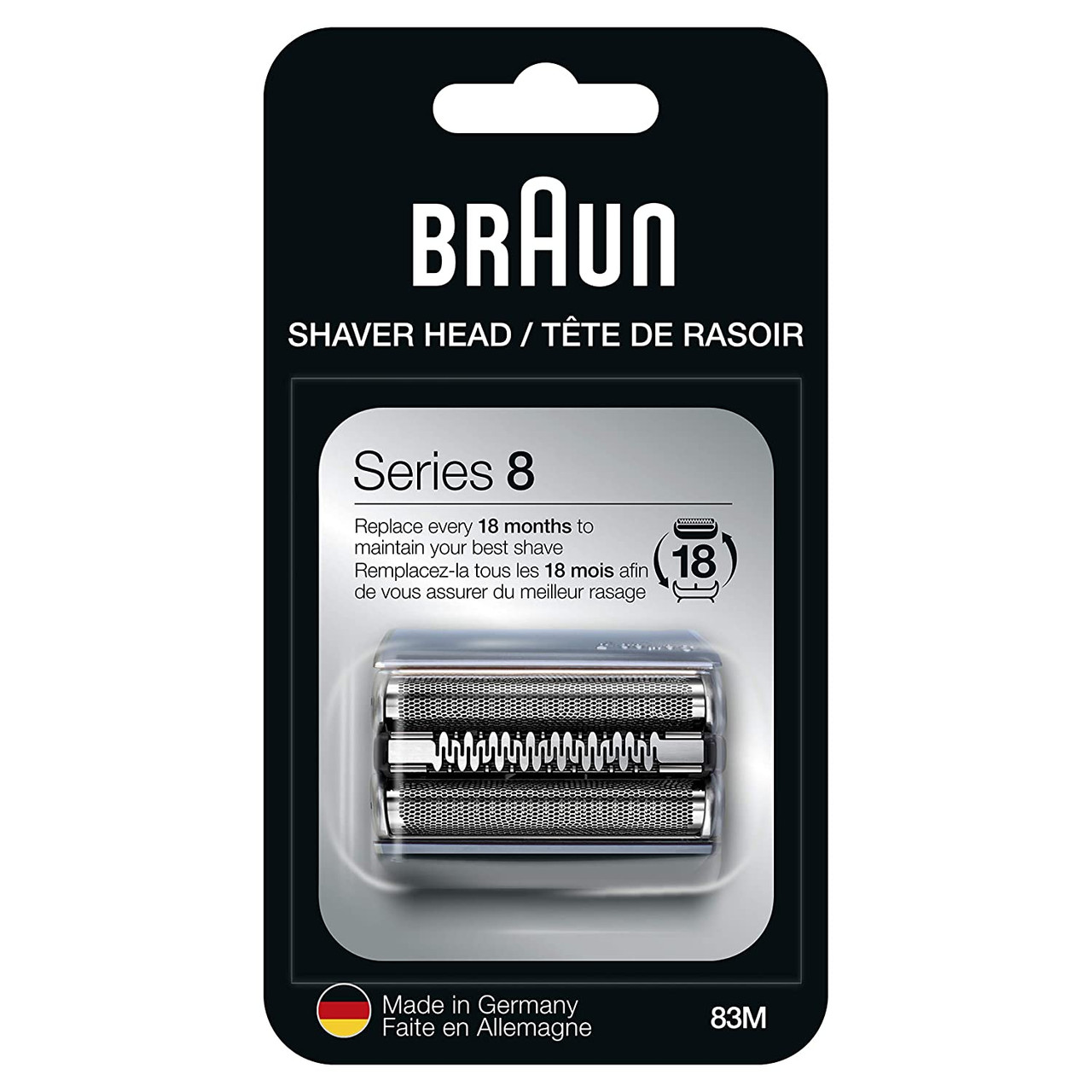 Braun Series 8 Electric Shaver Replacement Head - 83M - Compatible with  Electric Razor 8370cc, 8340s, 8350s