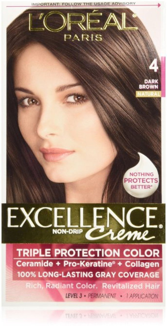 LOreal Paris  Excellence Crème Hair Color  4 Brown  Makeup City Pakistan