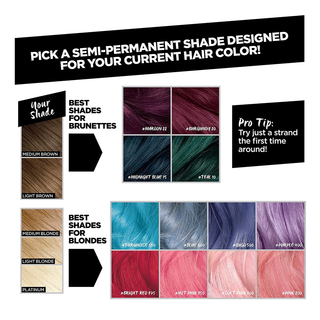 L'Oreal Paris Colorista Semi-Permanent Hair Color for Platinum, Light and  Medium Blondes, Bleached hair