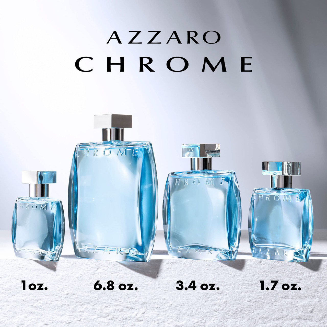 Azzaro Chrome Eau de Toilette Mens Cologne Citrus, Aquatic & Woody Fragrance