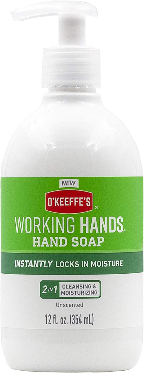 O'Keeffe's Working Hands Moisturizing Liquid Hand Soap, Orange, 12 fl oz Pump