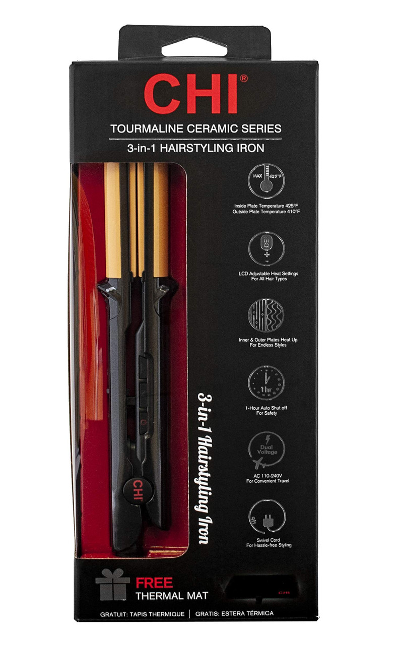 CHI 3-in-1 Tourmaline ceramic series Flat iron Amazon.com : CHI Tourmaline Ceramic 3-in-1 Multi Styler  main image 4