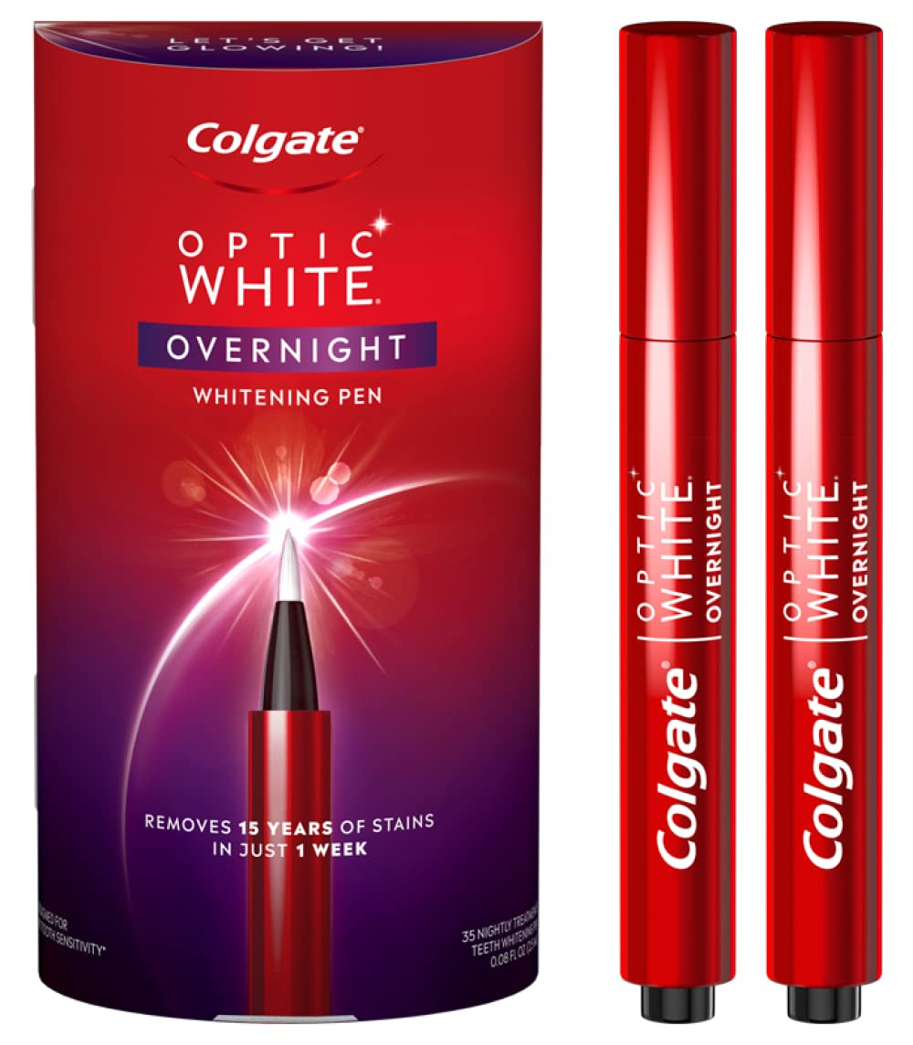 Colgate Optic White Overnight Teeth Whitening Pen, Teeth Stain