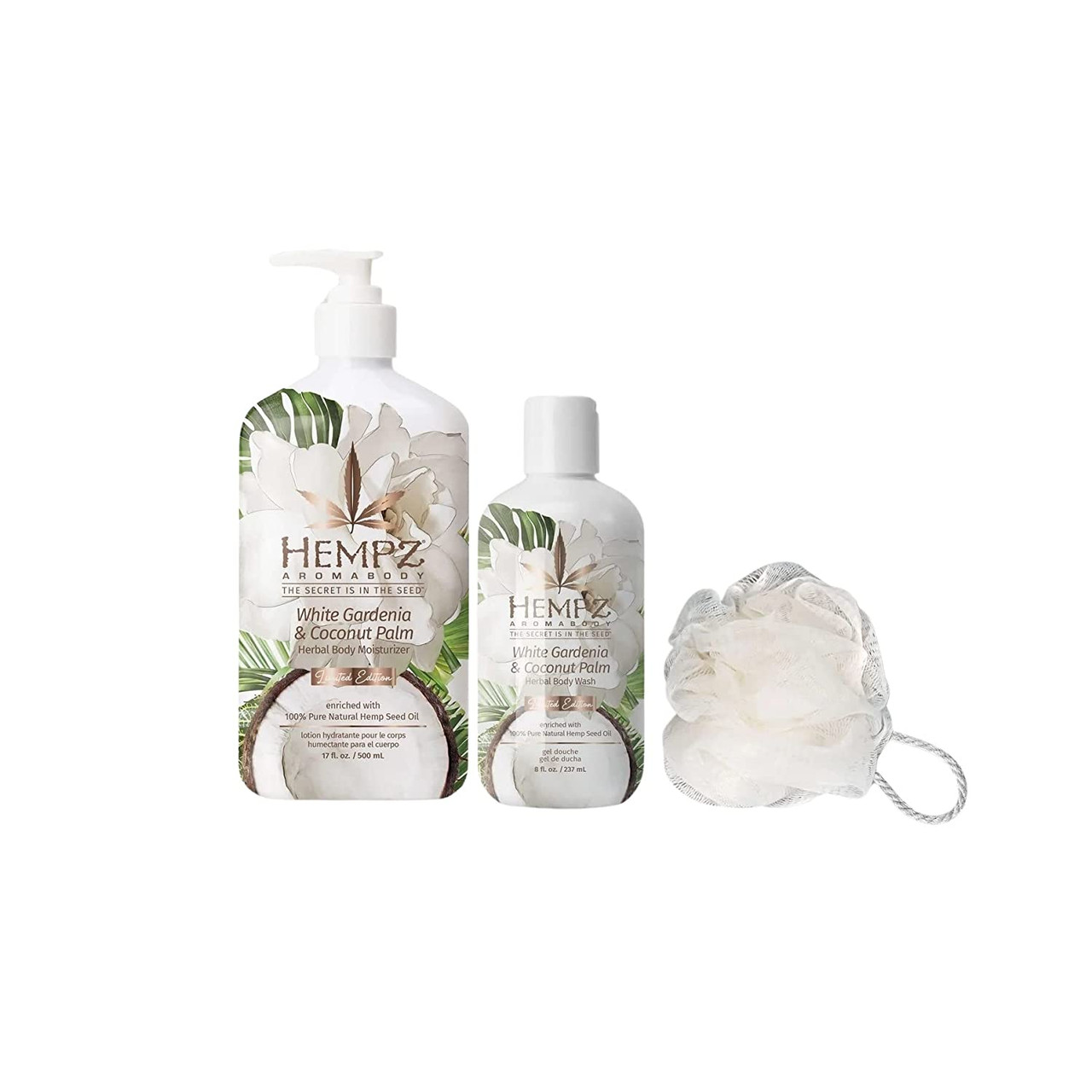 Hempz White Gardenia & Coconut Palm Herbal Body Moisturizer, Body