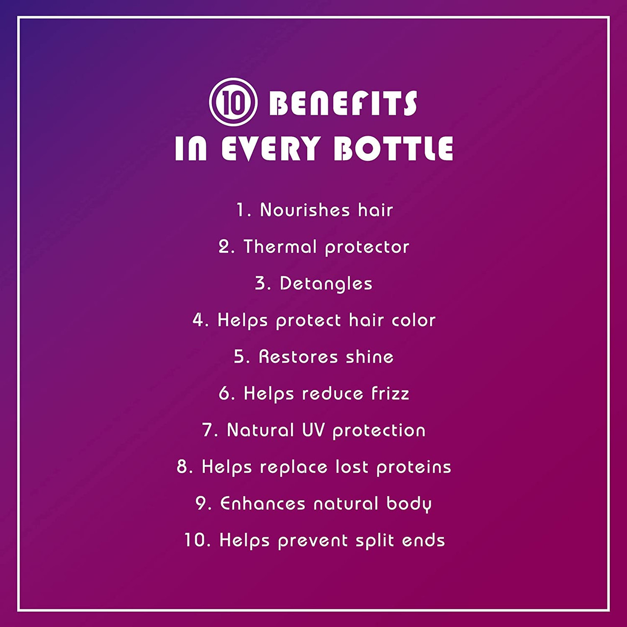 It's a 10 Haircare Miracle Leave-In Lite, 10 fl. oz. 