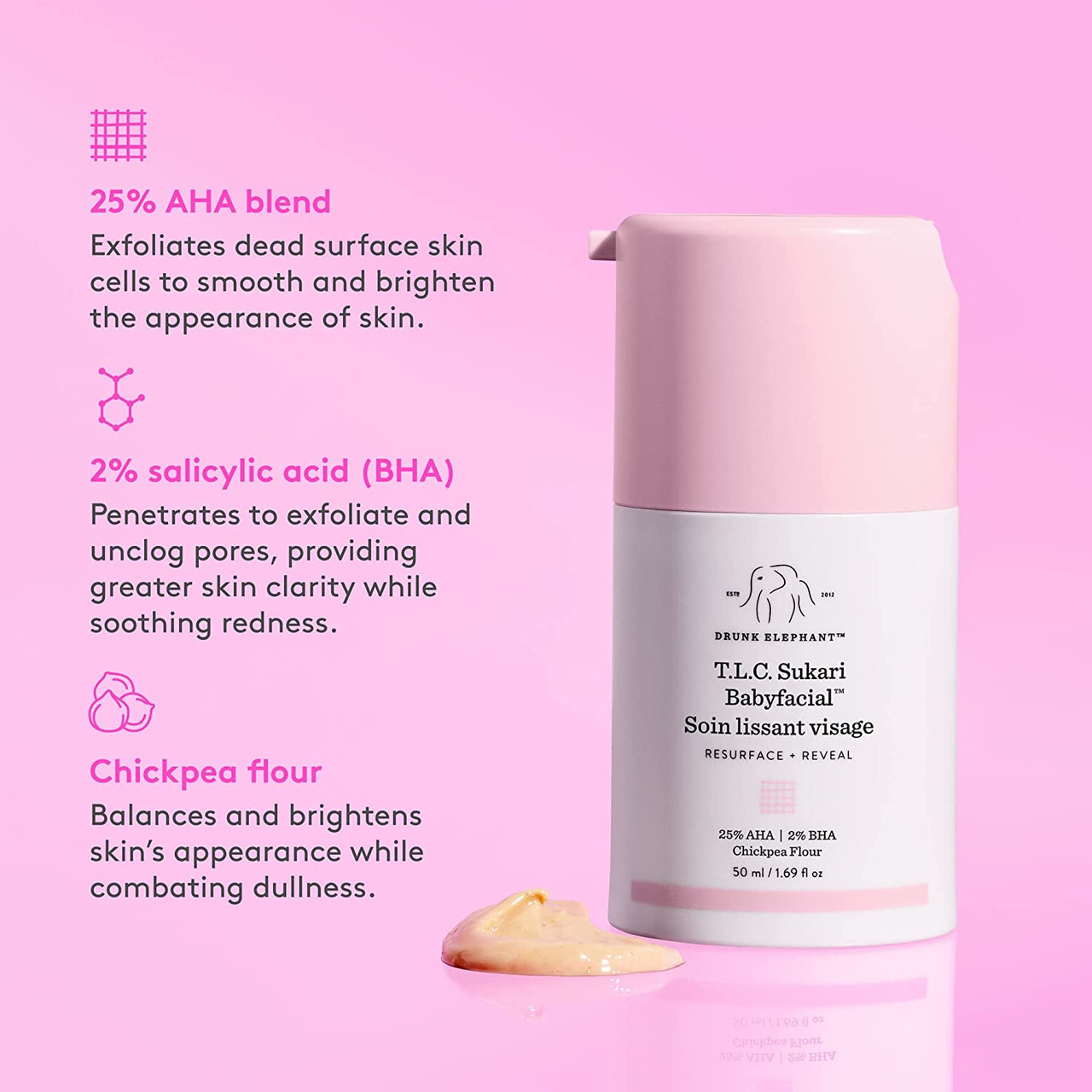 Drunk Elephant T.L.C. Sukari Babyfacial. AHA/BHA Face M | Buy at