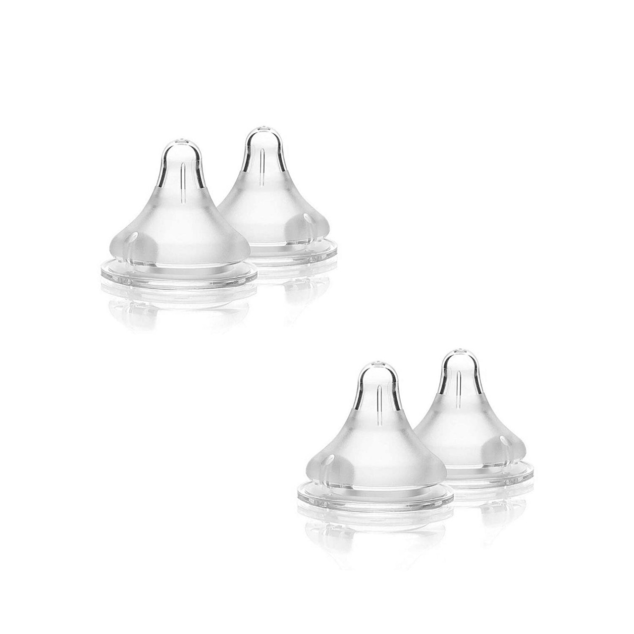 Lansinoh mOmma Natural Wave Slow-Flow Nipples, 2 Count - 2 Pack