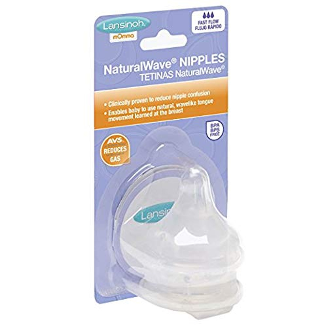Lansinoh Momma Breastmilk Feeding Bottle with NaturalWave Slow Flow Nipple,  5 Ounces
