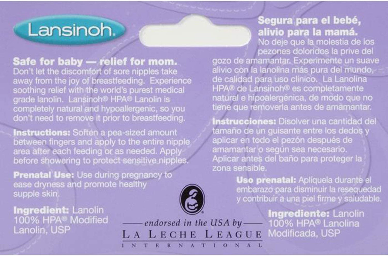  Lansinoh Hpa Lanolin for Breastfeeding Mothers, 1.41 Oz (Pack  of 3) : Baby