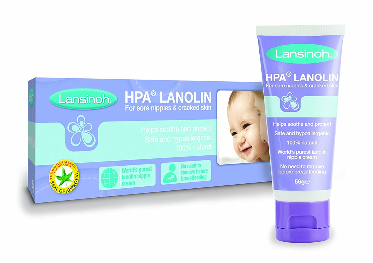 Lansinoh HPA Lanolin Nipple Cream for Sore Nipple & Cracked Skin, 100%  Natural Single Ingredient, Breastfeeding Essential, Tasteless, odourless