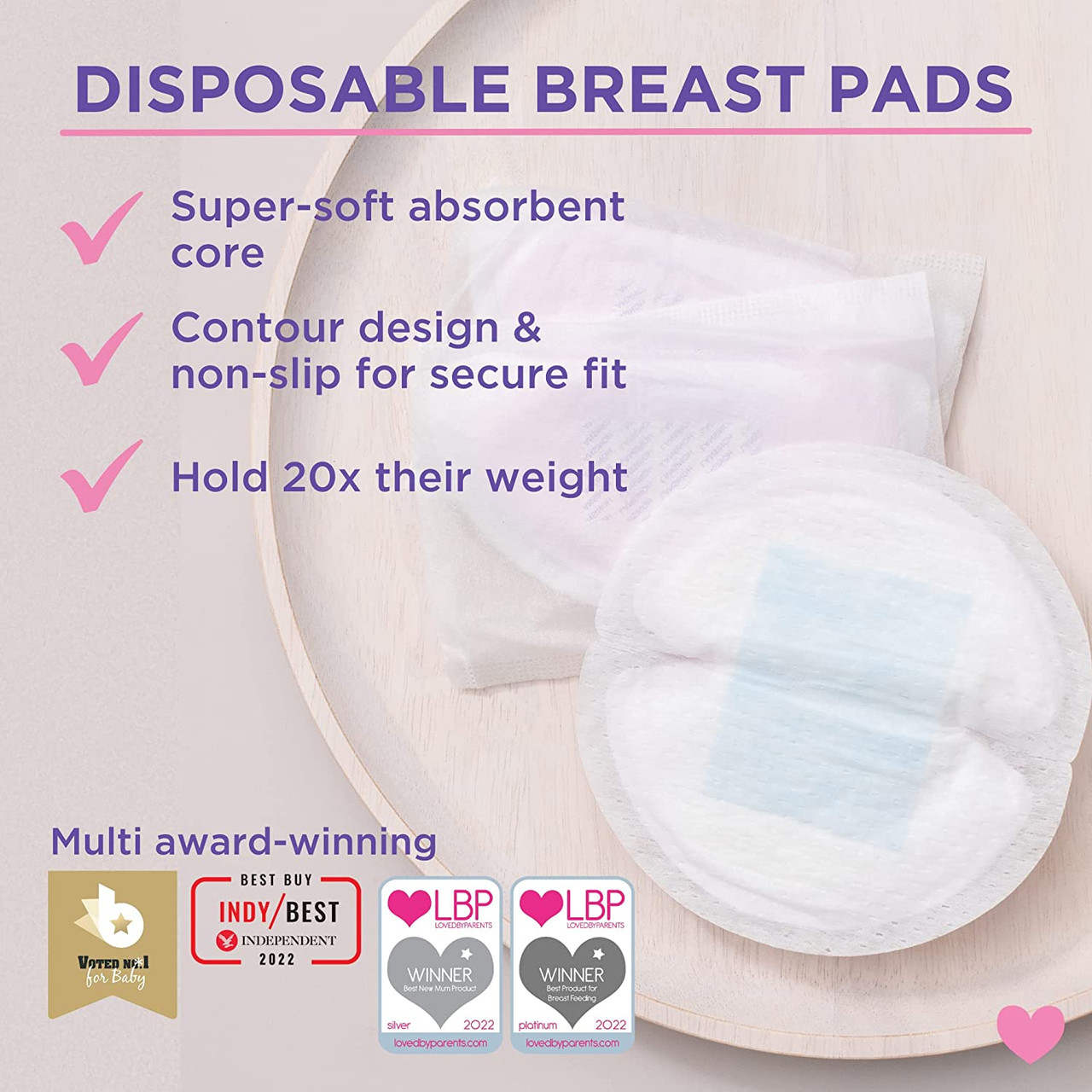 Lansinoh Stay Dry Disposable Nursing Pads for Breastfeeding, 108 Pads :  : Baby