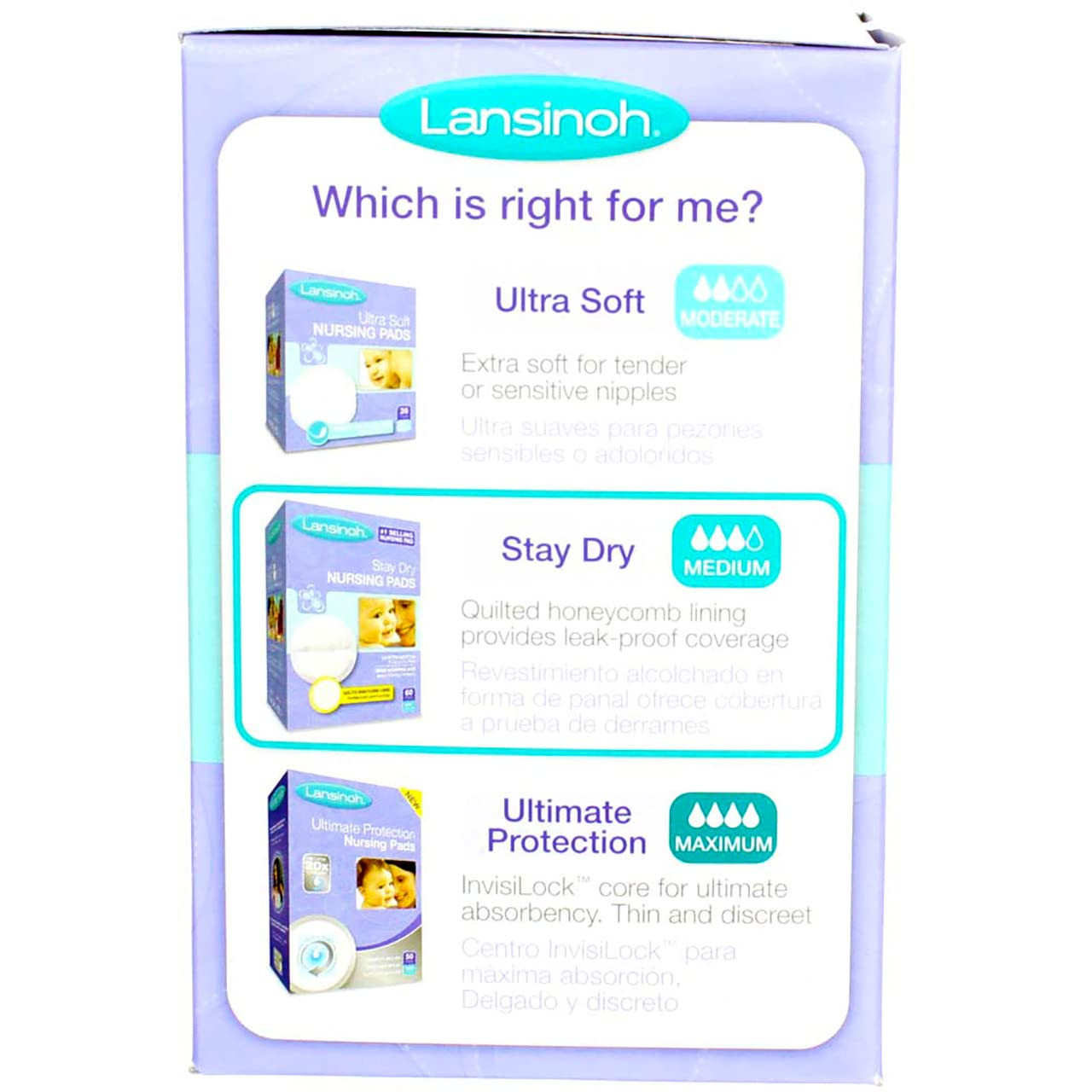Lansinoh Nursing Pads Stay Dry 60 Each ( Pack of 8 )