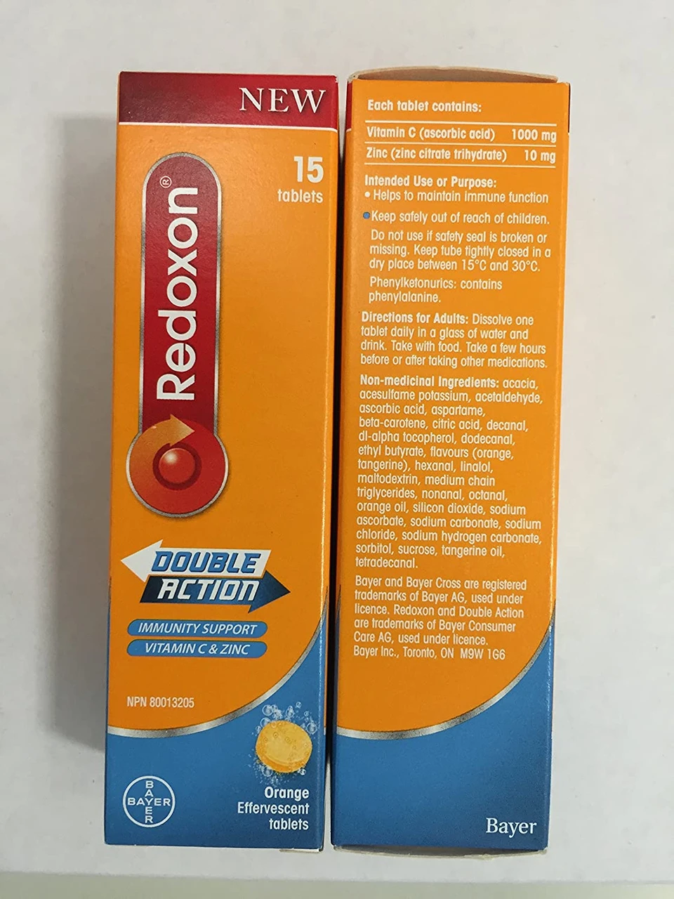 Redoxon Double Action Orange Effervescent Tablets, 1000mg Vitamin C ...
