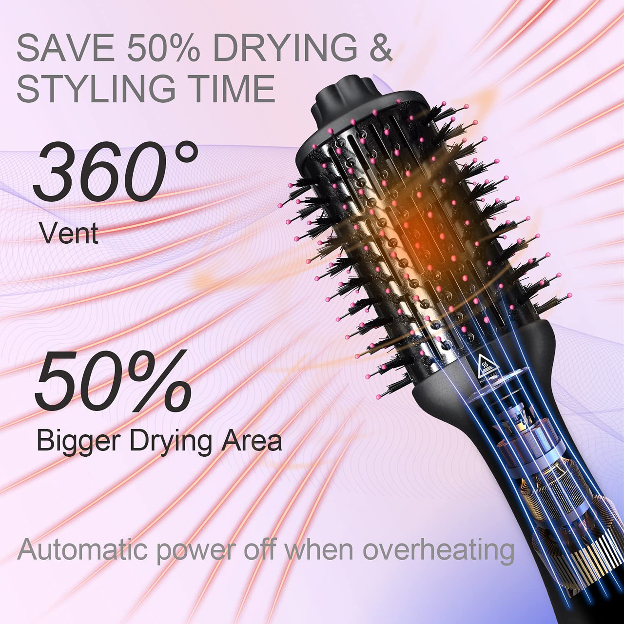 Scheibe Hair Roller Brush Professional Salon Home Use Hair Brush Round Com  For Girls And Boys For Dryer And Straightener Multi Color One Size