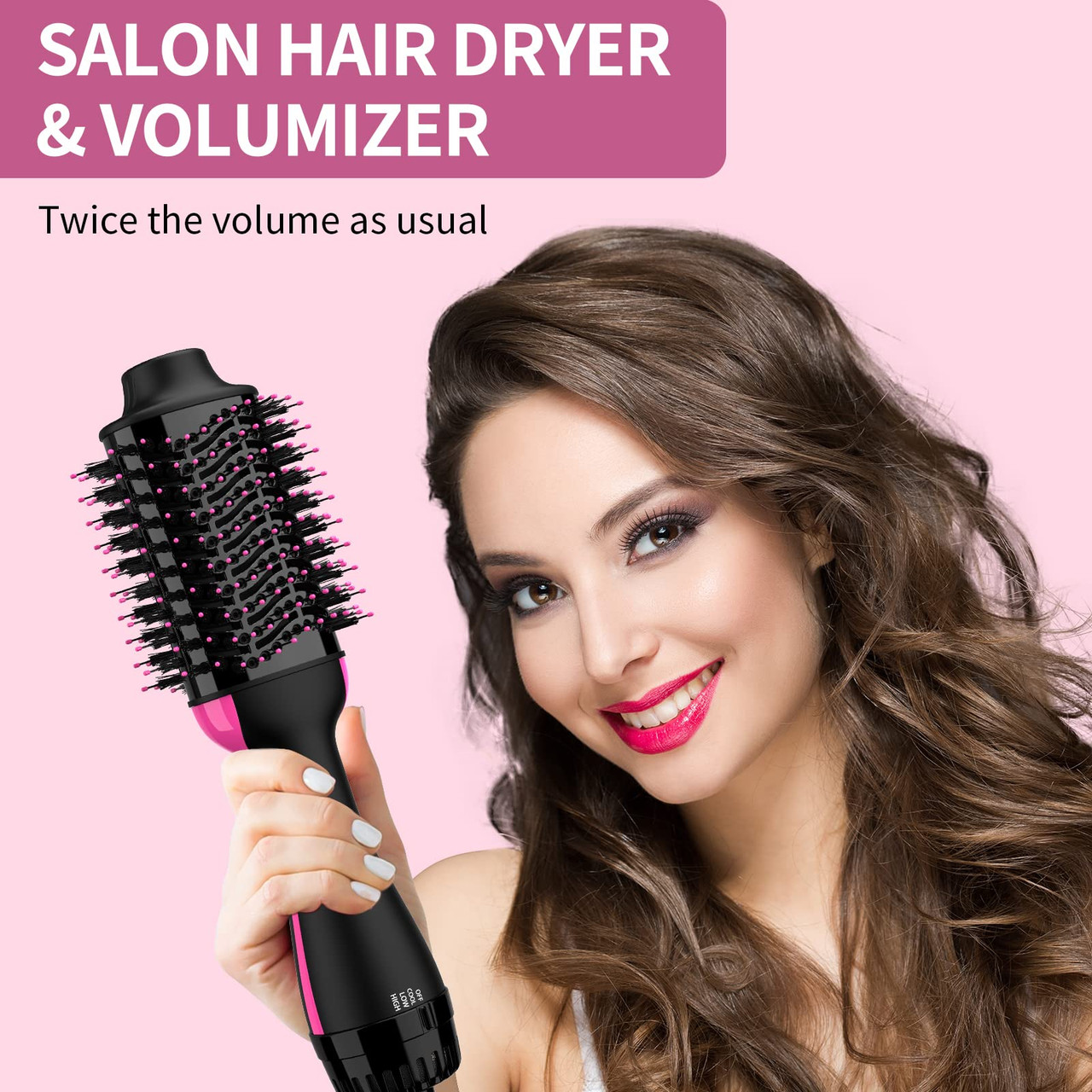 Hair Dryer Brush Blow Dryer Brush Hair Brush Blow Dryer with Negative  Ionic 3 in 1 Hair Dryer and Styler Volumizer Blowout Brush Hair Dryer for  Drying Straightening Curling with ALCI Plug
