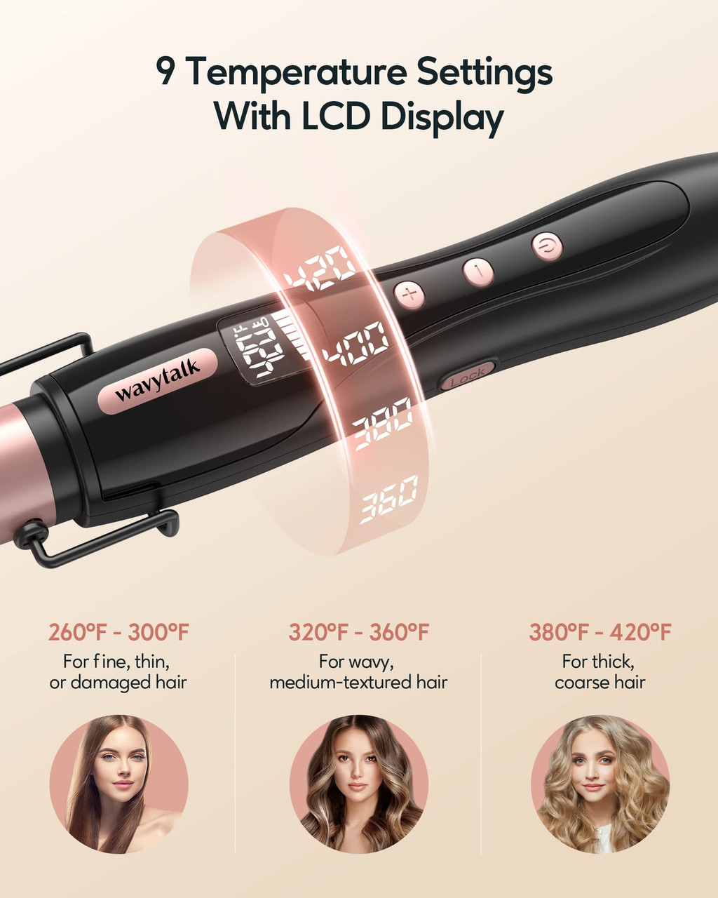 Buy Bubble Curling Wand Barrel Curling Iron 1 inch Hair Wands for Long Hair  Ceramic Beach Wave Curlers Hair Styling Tools Heat Up Fast Spiral Curling  Wand with Glove Online at desertcartINDIA