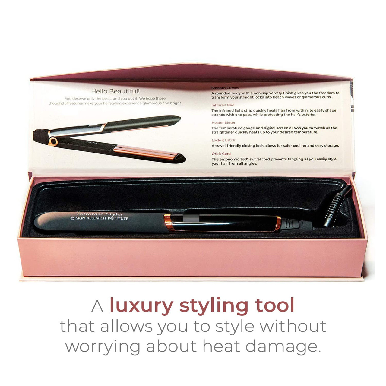 Skin Research Institute Infrarose Styler Flat Iron - One Pass