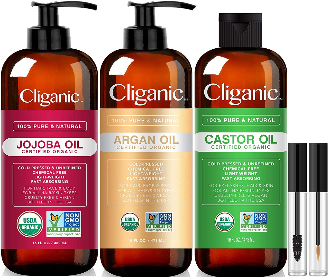 Cliganic Organic Argan Oil, 100% Pure (473ml)