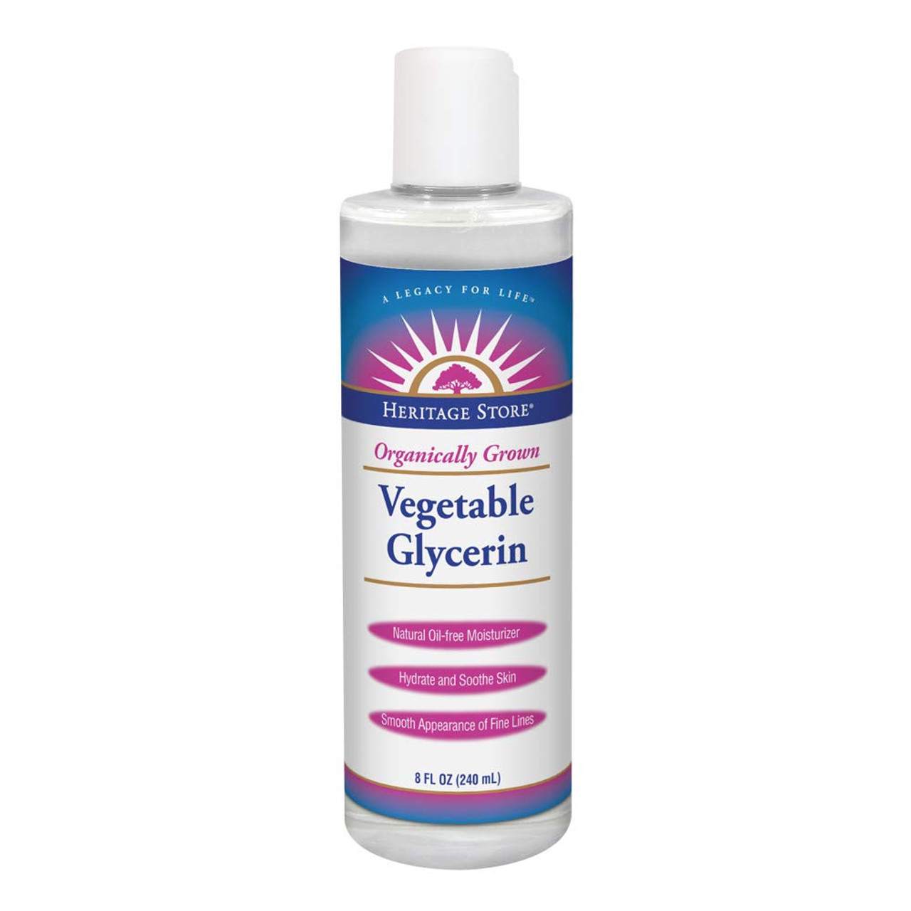 Heritage Store Vegetable Glycerin, Organic  Non-Oil Moisturizer For Face &  Body Care, Hair Care