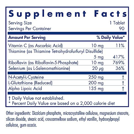 thiodox glutathione complex Allergy Research Group- Thiodox 90 Tabs