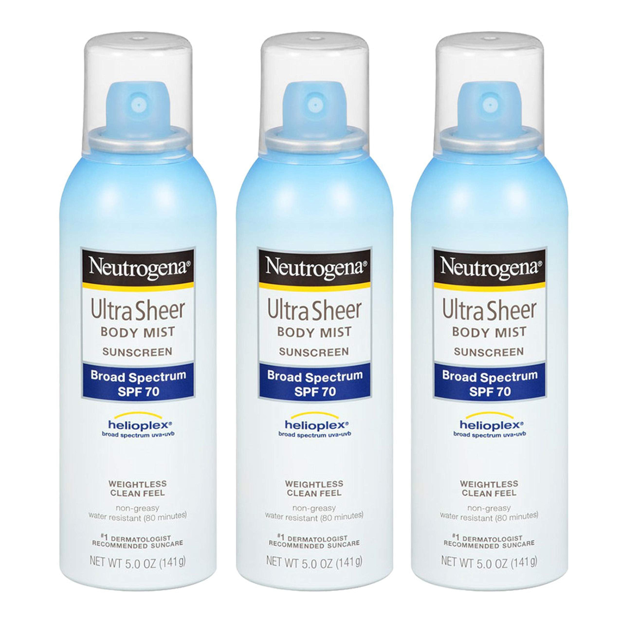 neutrogena ultra sheer body mist sunscreen 70