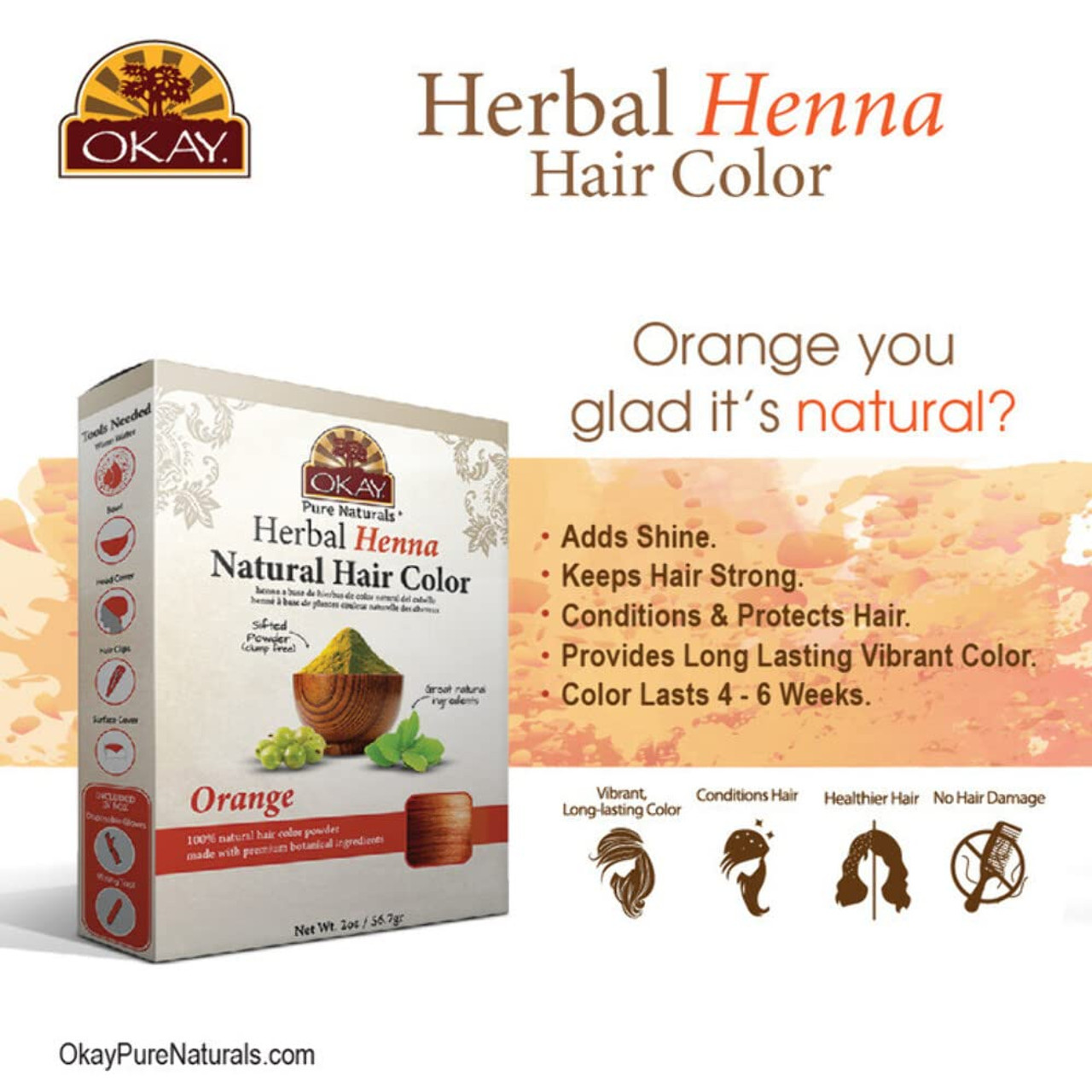 Henna Hair Dye Color DARK BROWN Powder Natural Colorant NO PPD Ammonia Men  Women  herbadiet