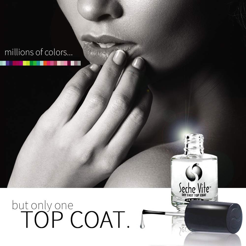 Seche Vite Dry Fast Top Coat | Schnelltrocknend & Vergilbt Nicht | Professioneller Nagellack-Versiegelung
