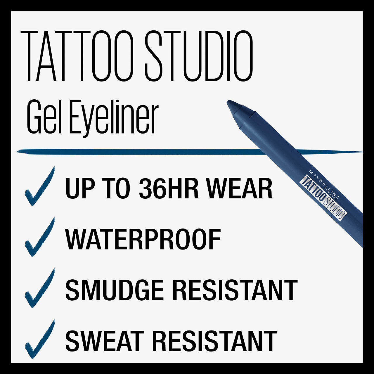 NEW MAYBELLINE TATTOO STUDIO WATERPROOF EYELINER PENCIL REVIEW  YouTube