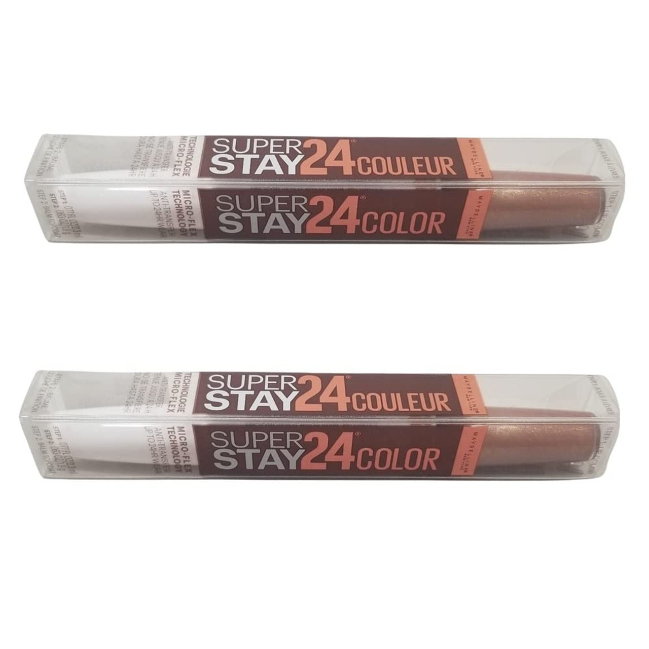 Pack of 2 Maybelline More Coffee 2Step Liquid Once Chai York 24 New SuperStay Lipstick Edition