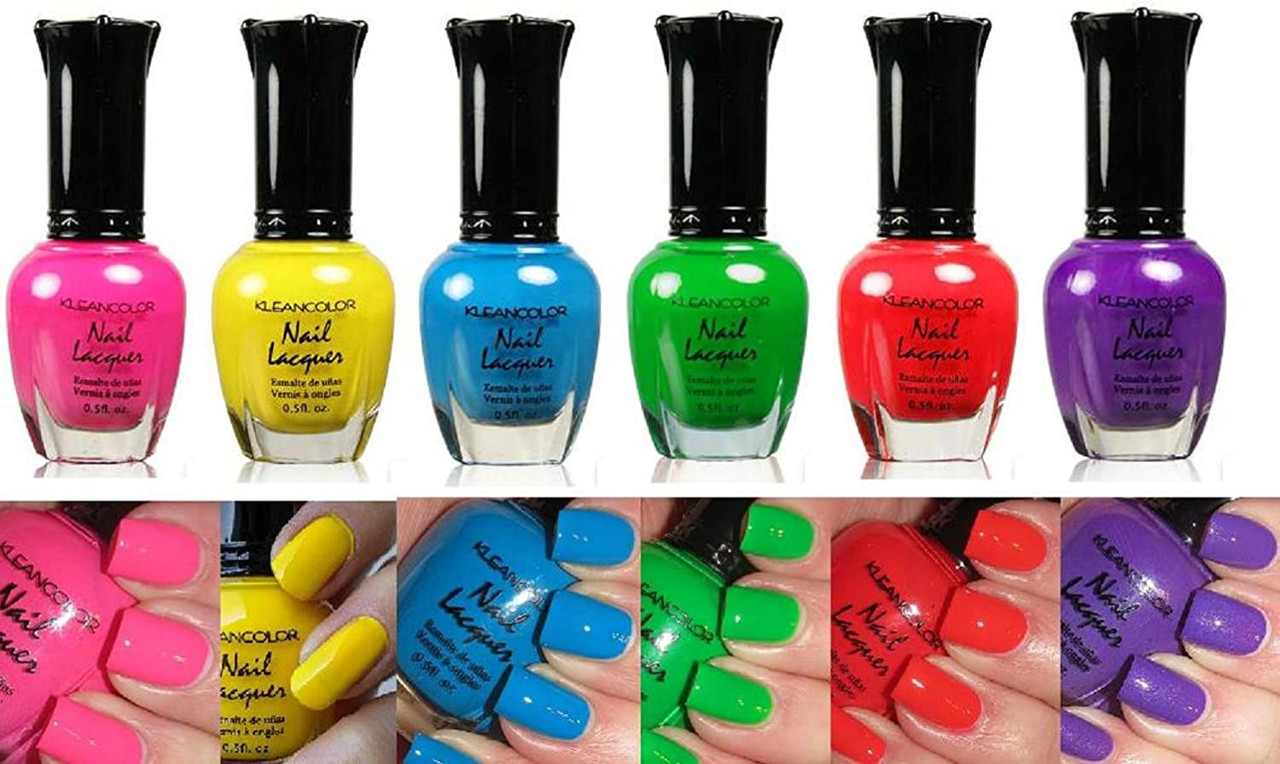 Buy BORN PRETTY Neon Nail Polish Set Hot Pink Green Yellow Orange  Fluorescent Nail Varnish Set for Valentine's Day Holiday Party Color Nail  Polish 6Pcs 10ml Online at desertcartINDIA