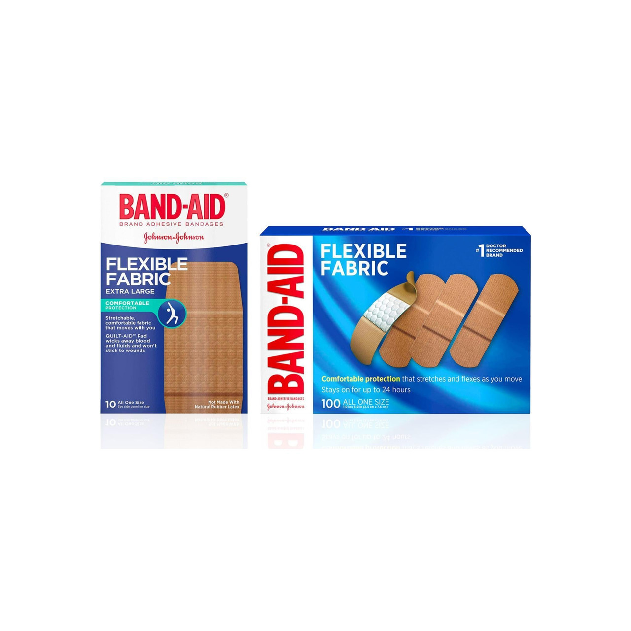 Band-Aid Brand Flexible Fabric Adhesive Bandages, All One Size