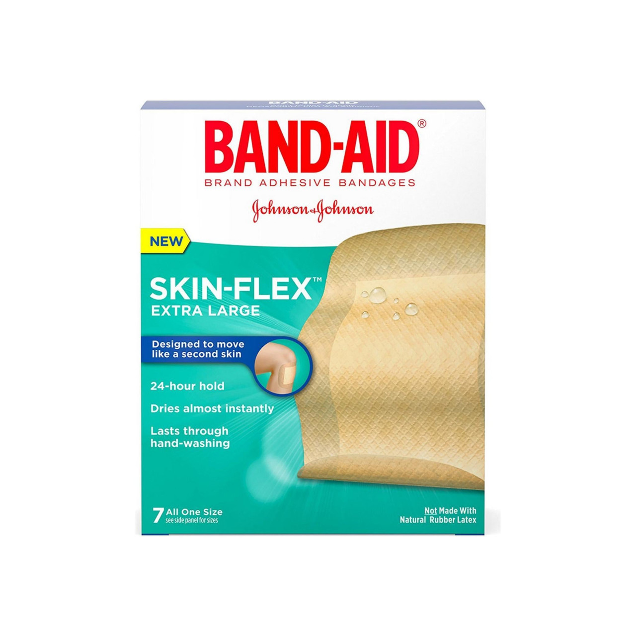 Band-Aid Skin-Flex Brand Adhesive Bandages Value Pack 60 Assorted Sizes -  60 ea