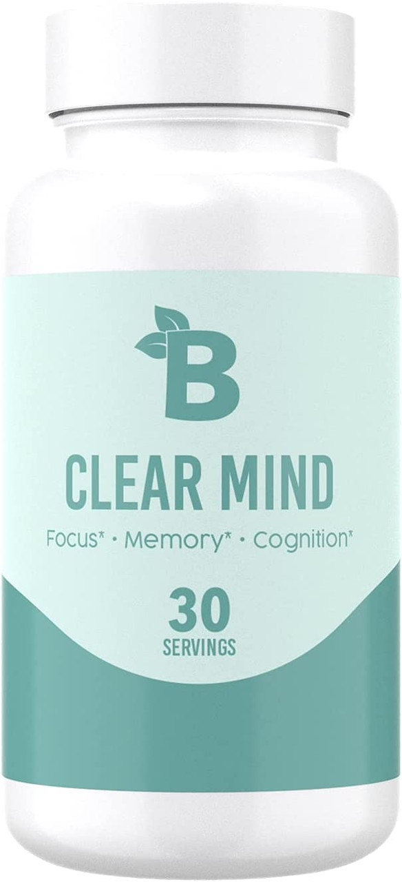 Bloom Nutrition Clear Mind Nootropic Brain Booster Supplement with Lions  Mane Mushroom Alpha GPC Ginseng Ginkgo