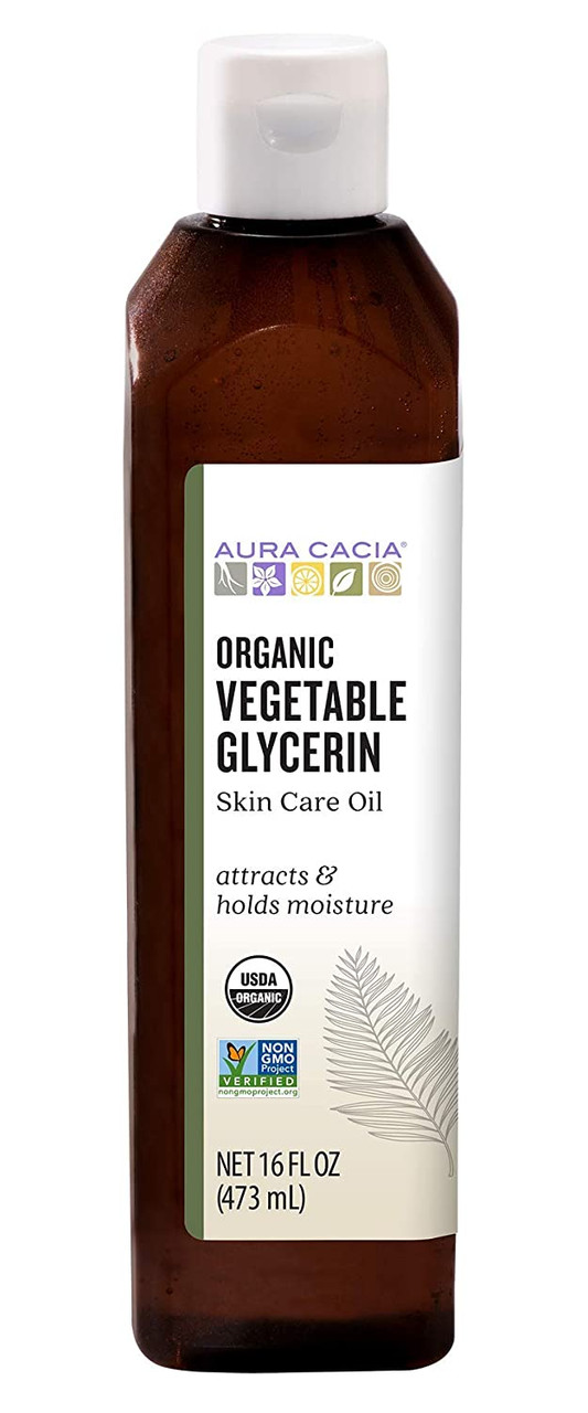 Aura Cacia - Cuidado de la piel con glicerina vegetal orgánica, 16 onza
