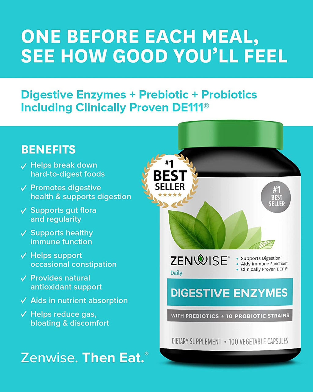 Digestive Enzymes With Probiotics And Prebiotics Zenwise Digestive Enzymes Probiotics and Prebiotics Digestion and