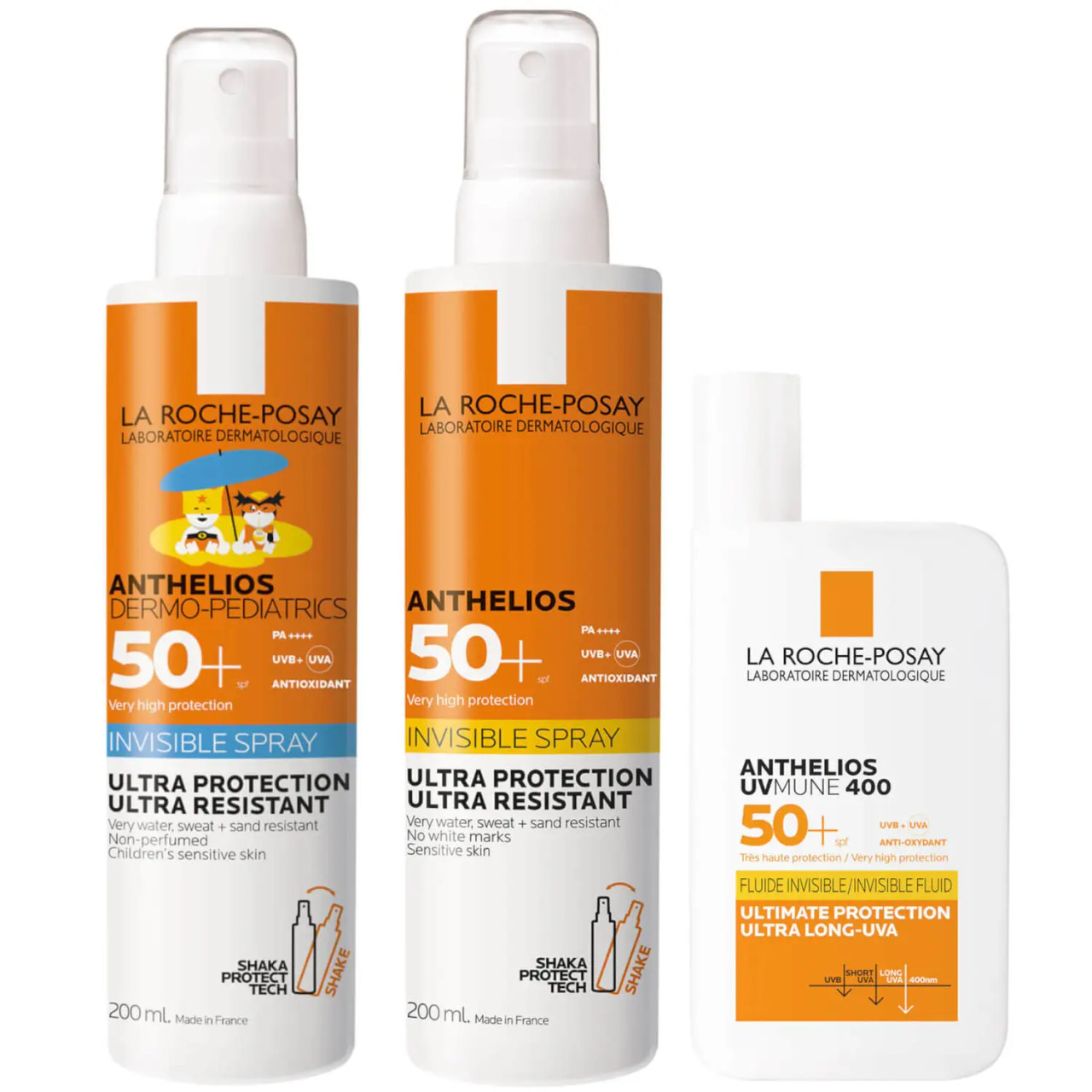 新品LA ROCHE-POSAY SPF50+ スプレーセット La Roche-Posay Anthelios SPF50 Family Bundle