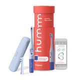 hum by Colgate Smart Battery Toothbrush Kit, Sonic Toothbrush Handle with 2 Refill Heads and Travel Case, Blue, Amazon exclusive