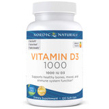Nordic Naturals Vitamin D3 1000 IU Orange Flavor 120 Softgels