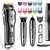 Hatteker Hair Clipper Cordless Hair Trimmer Barber Clipper T-Blade Trimmer Beard Trimmer Nose Trimmer Hair Cutting Grooming Kit Professional IPX7 Waterproof Hatteker Hair Clipper Cordless Hair Trimmer Barber Clipper T-Blade Trimmer Beard Trimmer Nose Trimmer Hair Cutting Grooming Kit Professional IPX7 Waterproof