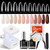 modelones Nail Tips and Glue Gel Kit Gel Nail Polish Set- 6 Colors Nude Gel Polish Skin Tones Pink Neutral Brown Gel Polish Kit modelones Nail Tips and Glue Gel Kit Gel Nail Polish Set- 6 Colors Nude Gel Polish Skin Tones Pink Neutral Brown Gel Polish Kit